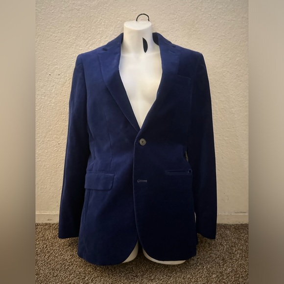 J.f blue velvet blazer blue - Picture 4 of 6
